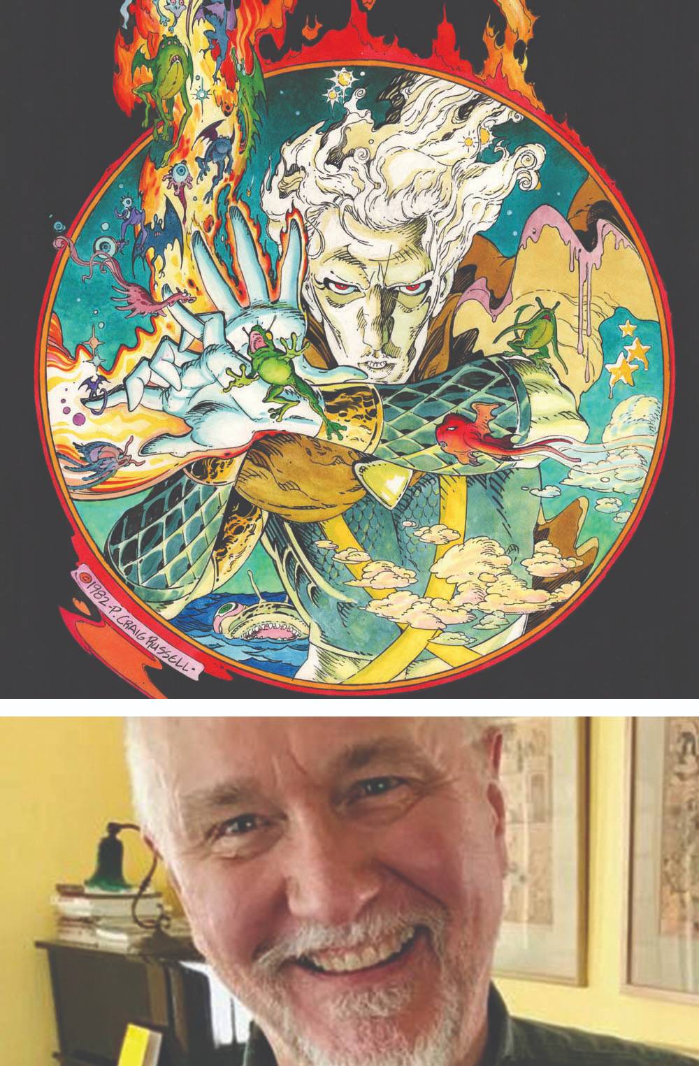 Portrait and work of P. Craig Russell